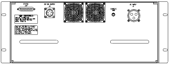 ETI0001-1245 Rugged MilSpec DC UPS Standard Rear Panel Layout
