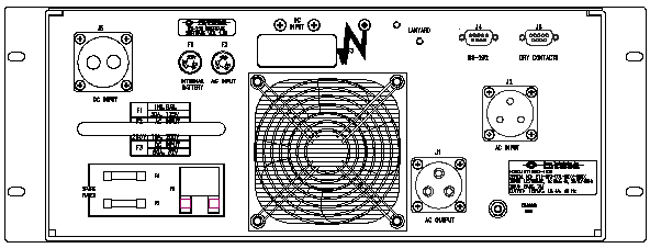 ETI0001-1250 Rugged MilSpec UPS Rear View