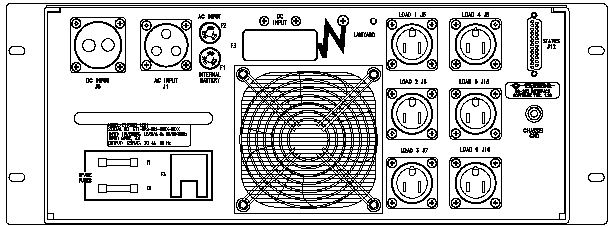 ETI0001-1251 Rugged MilSpec UPS Rear View