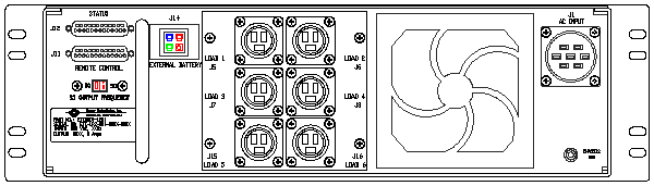 ETI0001-2240 Rugged UPS Rear View
